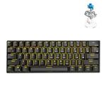 RK61 61 Keys Bluetooth / 2.4G Wireless / USB Wired Three Modes Tablet Mobile Gaming Mechanical Keyboard, Cable Length: 1.5m, Style:Green Shaft(Black)