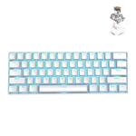 RK61 61 Keys Bluetooth / 2.4G Wireless / USB Wired Three Modes Tablet Mobile Gaming Mechanical Keyboard, Cable Length: 1.5m, Style:Tea Shaft(White)