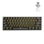 RK61 61 Keys Bluetooth / 2.4G Wireless / USB Wired Three Modes Tablet Mobile Gaming Mechanical Keyboard, Cable Length: 1.5m, Style:Tea Shaft(Black)