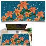 Office Heat Transfer Cute Mouse Pad Desk Mat, Colour: 900x400x3mm(Star Flower)