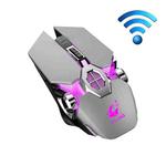 FREEDOM-WOLF X13 2400 DPI 6 Keys Wireless Charging Silent Water-cooled Luminous Mechanical Gaming Mouse( Gray)