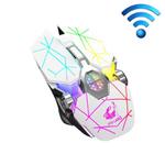 FREEDOM-WOLF X13 2400 DPI 6 Keys Wireless Charging Silent Water-cooled Luminous Mechanical Gaming Mouse( Star White)