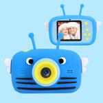 HoneyBee Children Toy Camera HD Front and Rear Dual-lens Camera Cartoon Digital Camera(Blue)