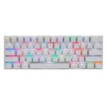 MOTOSPEED CK62 61-key Wired + Bluetooth 3.0 Dual-mode RGB Keyboard, Cable Length: 1.5m, Style:Green Shaft(White)