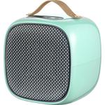 Smart Mini Heater Home Desktop Small Heater, CN Plug(Metal Mesh-Youth Green)