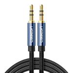 Ugreen AV112 Audio Cable 3.5mm Speaker Line Aux Cable, Length:0.5m(Blue)