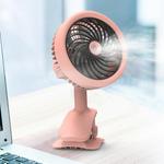 Desktop Office Small Fan USB Charging Clip Fan(Pink)