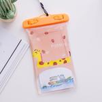 10 PCS Large Outdoor Photo Transparent Waterproof Cartoon Mobile Phone Bag, Style:Little Yellow Deer