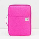 Multi-functional A4 Document Bags Portable Waterproof Oxford Cloth Storage Bag for Notebooks，Size: 33cm*24*3.5cm(Rose)