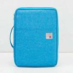 Multi-functional A4 Document Bags Portable Waterproof Oxford Cloth Storage Bag for Notebooks，Size: 33cm*24*3.5cm(Sky Blue)
