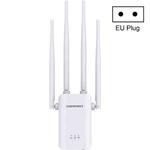 Comfast CF-WR304S 300M 4 Antenna Wireless Repeater High-Power Through-Wall WIFI Signal Amplifier, Specification:EU Plug