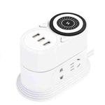 Mobile Phone Wireless Charging Socket Creative Smart USB Power Strip Multi-Function Desktop Vertical Power Strip, CN Plug, Specification: 0.8 Meters, Style:2 Layer(White)