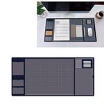 Retro Multifunctional Business Office Home Computer Desk Pad PU Mouse Pad(Blue)