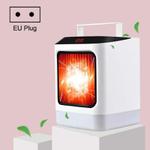 Desktop Heater With Cooling And Heating Dual Purpose Heater With Colorful Night Light Function, Style:Without Remote Control, Plug Type:EU Plug