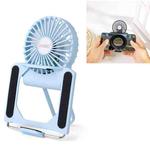 CHOZONSS P30 Multi-Function Fan Portable Handheld Cooling Stand Mobile Phone Radiator(Light Blue)