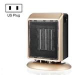 Mini Heater With Two-Stage Adjustable Desktop Heater, Plug Type:US Plug(Gold)