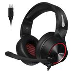 NUBWO N11 Gaming Subwoofer Headphone with Mic, Style:Single USB(Black and Red)