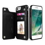 For iPhone XR Retro PU Leather Case Multi Card Holders Phone Case(Black)