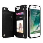 For iPhone XS Max Retro PU Leather Case Multi Card Holders Phone Cases (Black)