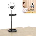 Lazy Desktop Mobile Phone Tablet Universal Non-Slip Telescopic Multi-Camera Live Stand, Style:Z2+Q6 Fill Light