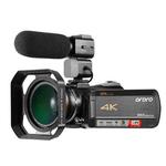 ORDRO AC5 4K HD Night Vision WiFi 12X Optical Zoom Digital Video DV Camera Camcorder, Style:Standard + Microphone(Black)
