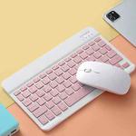 Universal Ultra-Thin Portable Bluetooth Keyboard and Mouse Set For Tablet Phones, Size:7 inch(Pink Keyboard + Pink Mouse)