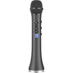 L-698 K Song Microphone Mobile Phone Bluetooth Wireless Microphone Audio Integrated KTV(Wisdom Black)