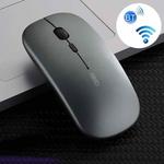 Inphic PM1 Office Mute Wireless Laptop Mouse, Style:Bluetooth(Metallic Gray)
