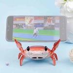 JCZN-010 Weightlifting Crab Mobile Phone Stand Desktop Bluetooth Speaker Pen Holder Eye Stand Lazy Mobile Phone Stand(Red)