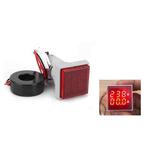 AD16-22FVA Square Signal Indicator Type Mini Digital Display AC Voltage And Current Meter(Red)