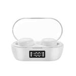 S100 TWS Music Sports Intelligent Noise Cancelling Digital Display Touch Wireless Bluetooth Earphone(White)