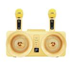 SDRD SD-307 2 in 1 Family KTV Portable Wireless Live Dual Microphone + Bluetooth Speaker(Gold)