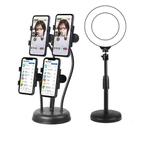 Mobile Phone Live Broadcast Stand Anchor Selfie Beauty Four-Position Desktop Stand, Specification: Stand+16cm Fill Light