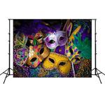 2.1m x 1.5m Masquerade Mask Party Scene Layout Photo Photography Background Cloth(W029)