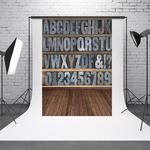 1.5m x 2.1m Alphabet Wood Board Baby Photo Digital Photo Background Cloth