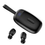 S5 TWS Noise Cancelling Sports Mini In-Ear Digital Display Mini Wireless Bluetooth Earphone With Lanyard(Black)