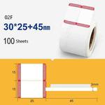 2 PCS Jewelry Tag Price Label Thermal Adhesive Label Paper for NIIMBOT B11 / B3S, Size: 02F Festive Red 100 Sheets