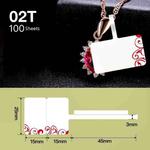 2 PCS Jewelry Tag Price Label Thermal Adhesive Label Paper for NIIMBOT B11 / B3S, Size: 02T Cardamom 100 Sheets