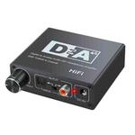 NK-C6 Optical Fiber To Analog Audio Converter Adjustable Volume Digital To Analog Decoder US Plug