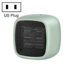 Home Desktop Mini Portable PTC Dumping Power-off Heater, Specification:US Plug(Green)