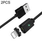 2 PCS ESSAGER Smartphone Fast Charging and Data Transmission Magnetic Cable with 8 Pin Magnetic Head, Cable Length: 2m(Black)