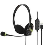 Computer USB Interface Headphone Aviation Headset with Microphone