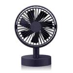 Desktop Shaking Head Fan Portable Household Usb Charging Small Fan(Navy)