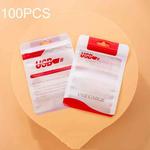 100 PCS Data Cable Packaging Bag Plastic Sealing Bag, Size:10.5x15cm(Red)