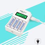 4 Slots Smart Intelligent Battery Charger with LCD Display for AA / AAA NiCd NiMh Rechargeable Batteries(AU Plug)
