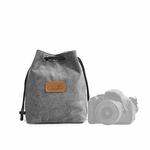 S.C.COTTON Liner Shockproof Digital Protection Portable SLR Lens Bag Micro Single Camera Bag Square Gray M