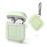 2 PCS Pure Color Simple Waterproof Earphone Protective Cover with Carabiner For AirPods 1 / 2(Luminous)