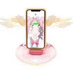 Angel Wings Mobile Phone Wireless Charger(Pink)