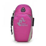 Ultra Light Sports Equipment Mobile Phone Arm Bag, Specification:Under 5.5 inches(Rose Red)