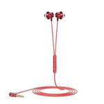 F12 Elbow Earbud Headset Wire Control With Wheat Mobile Phone Headset, Colour: 3.5mm Jack (Red)